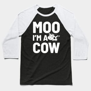 Cow Moo Halloween Costume Baseball T-Shirt
